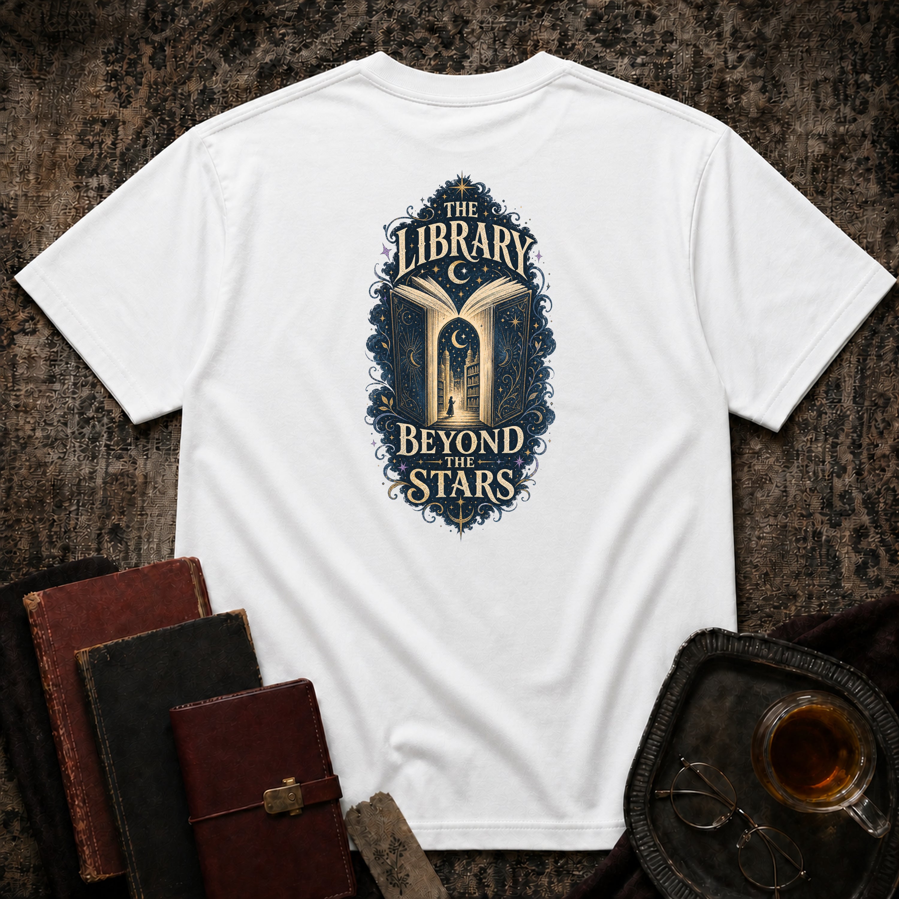 Library Beyond Backprint T-shirt