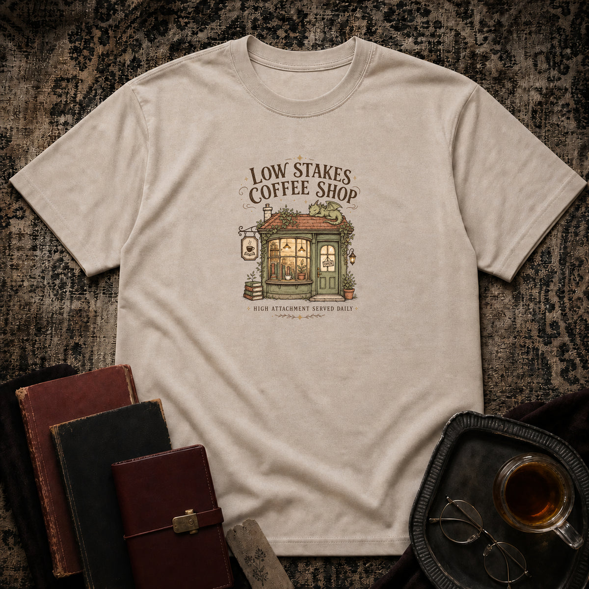 Low Stakes Coffee Shop T-shirt
