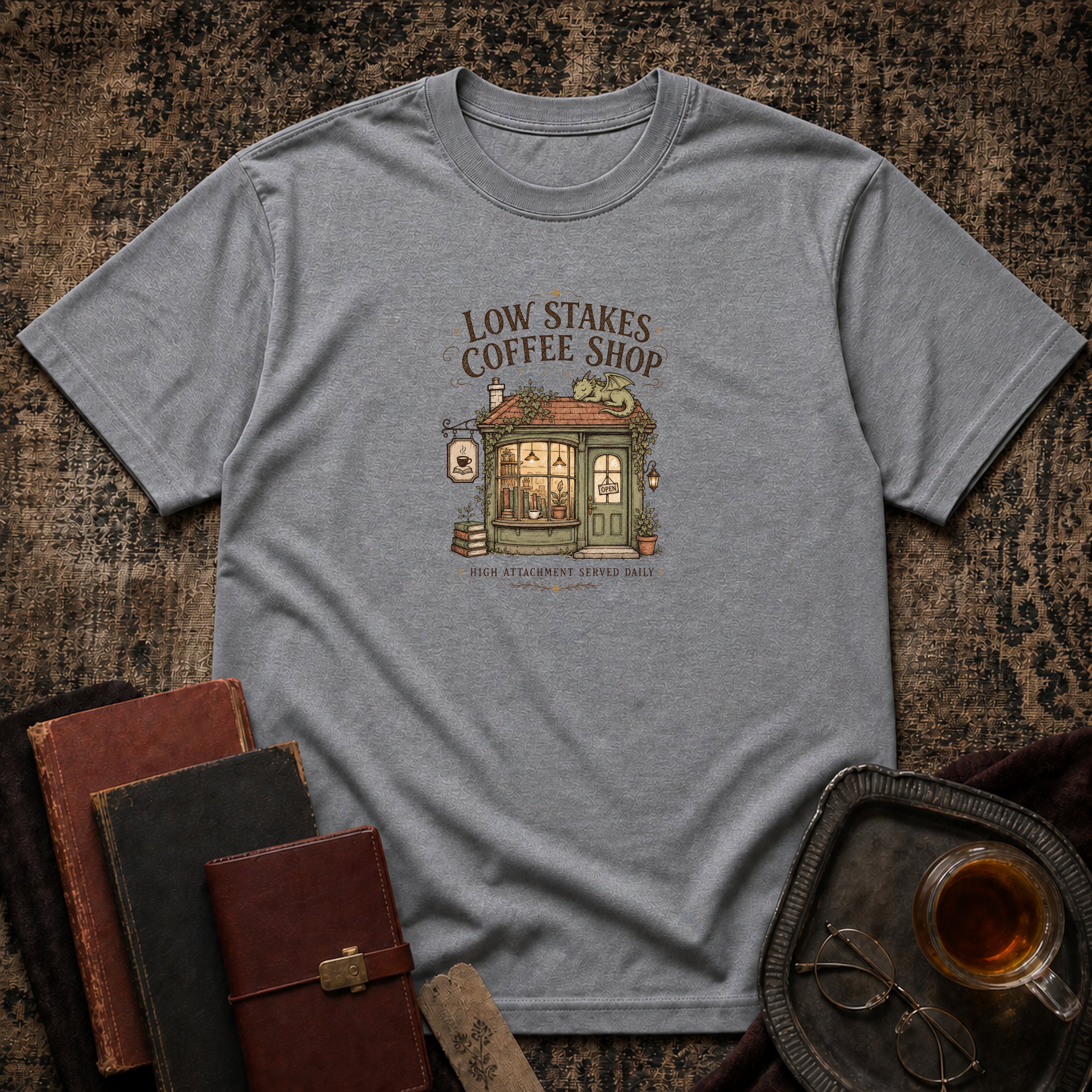 Low Stakes Coffee Shop T-shirt