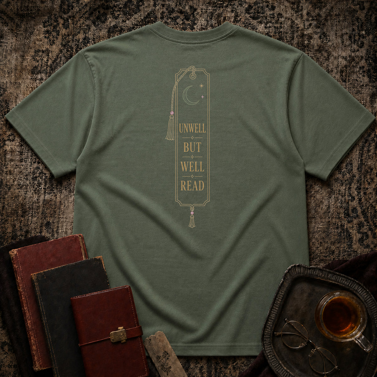 Unwell, But Well Read Backprint T-shirt