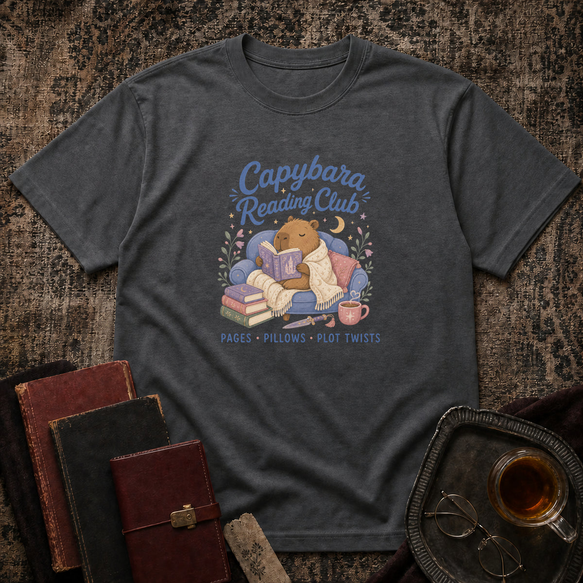Capybara Reading Club T-shirt