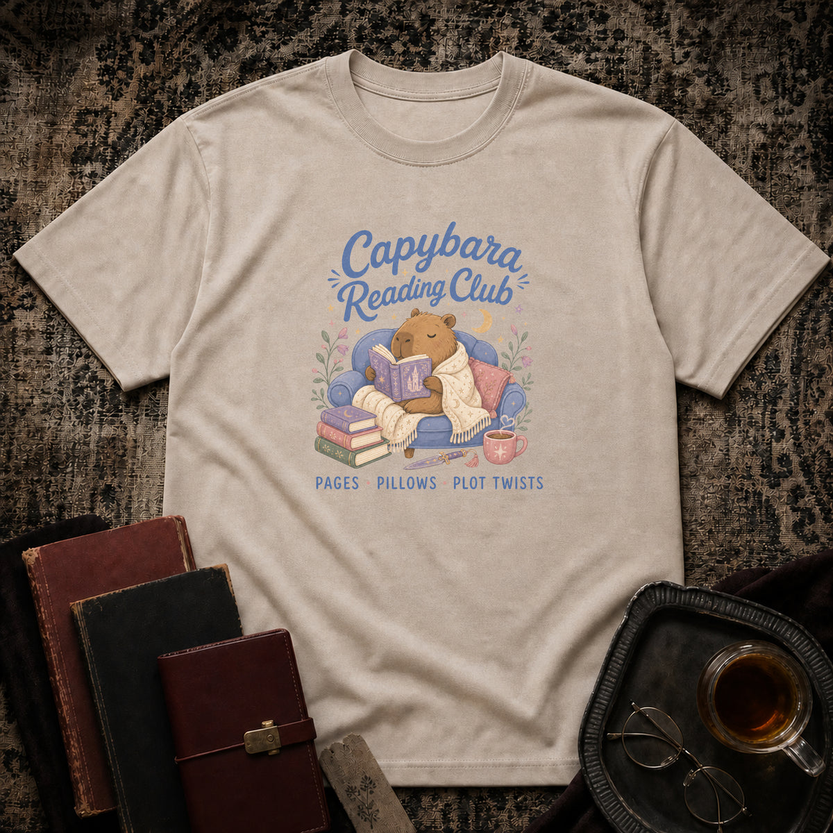 Capybara Reading Club T-shirt