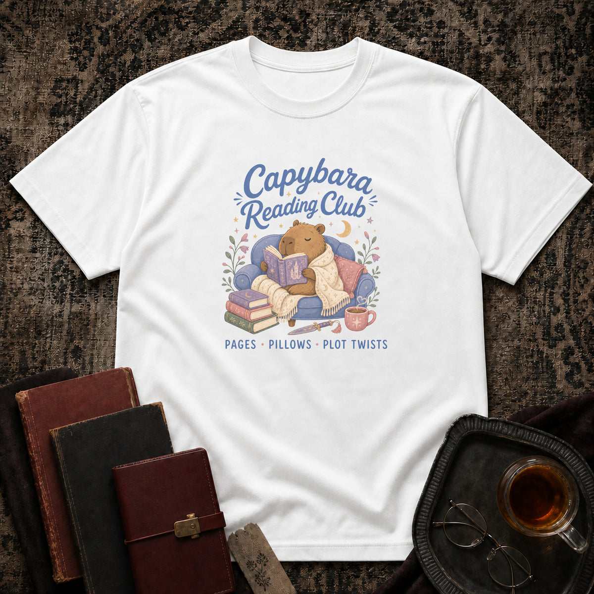 Capybara Reading Club T-shirt