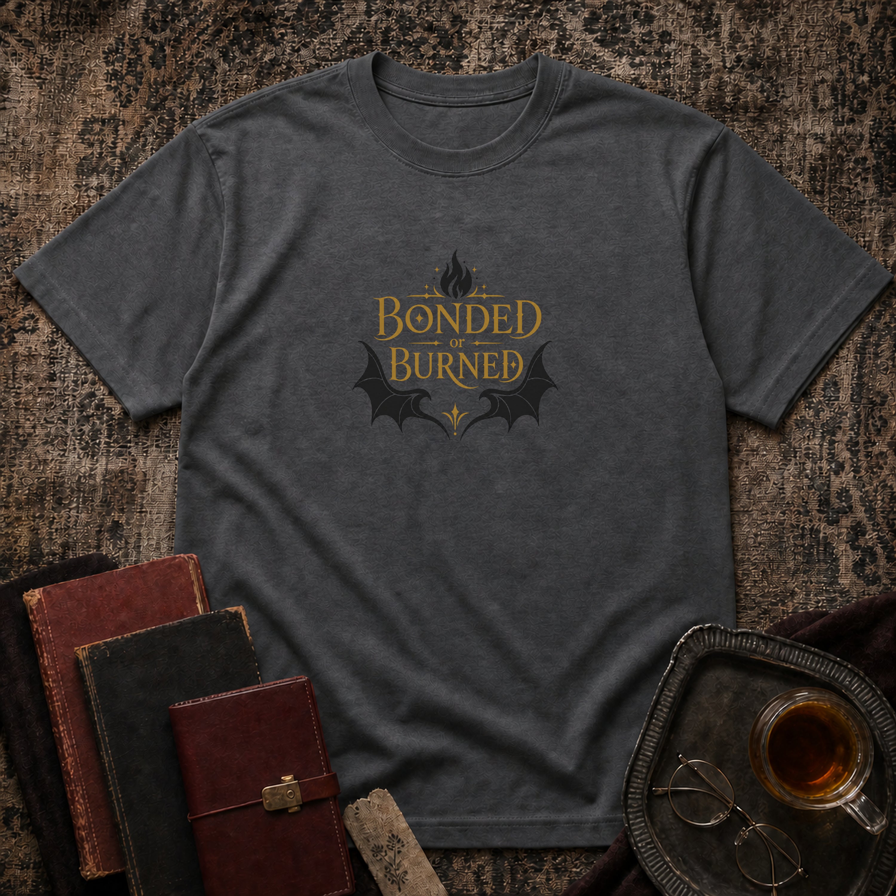 Bonded or burned T-shirt