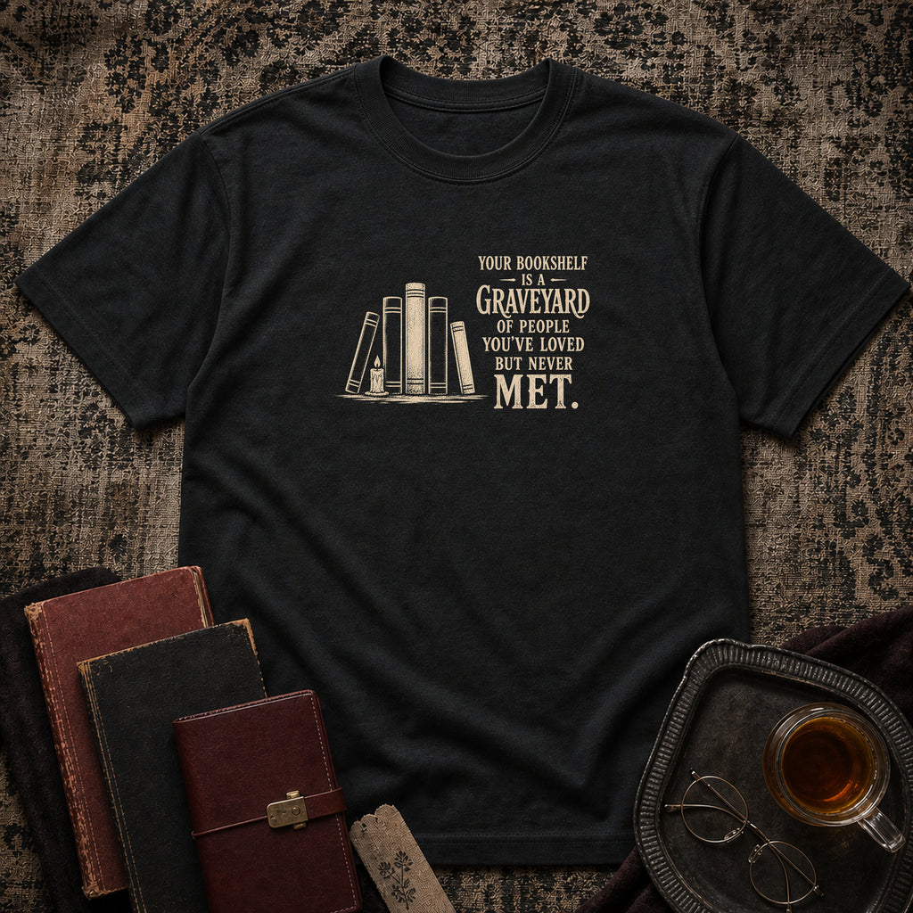 Bookshelf Graveyard T-shirt