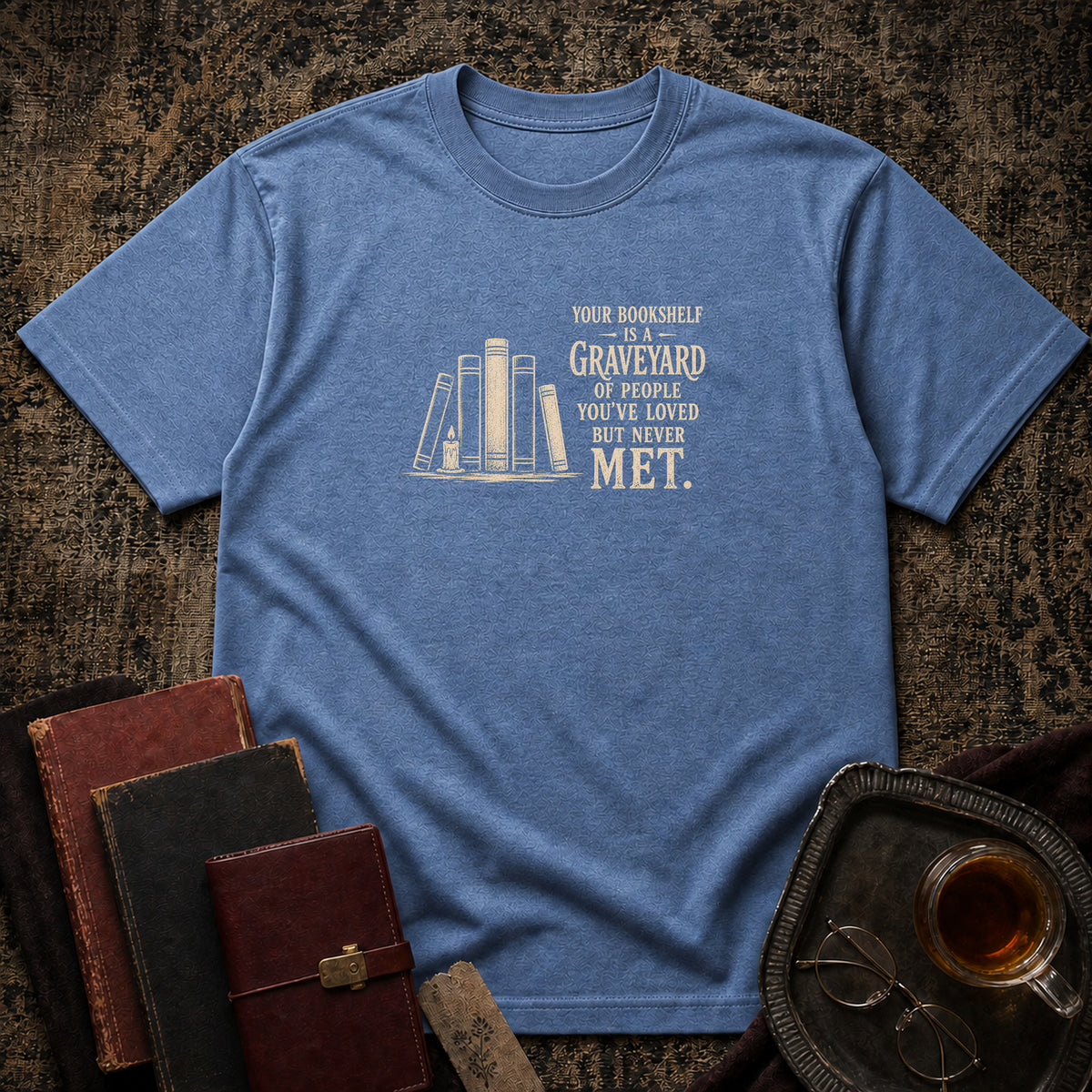 Bookshelf Graveyard T-shirt