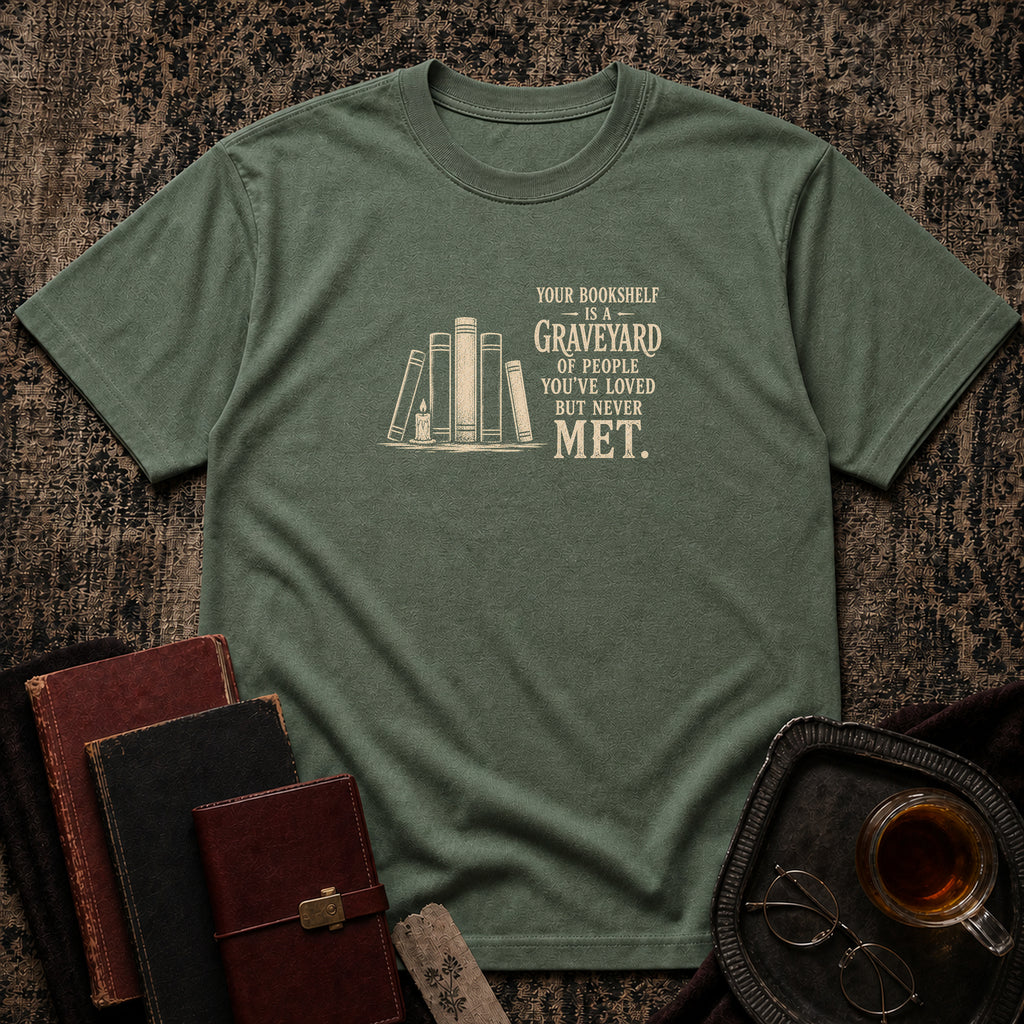 Bookshelf Graveyard T-shirt