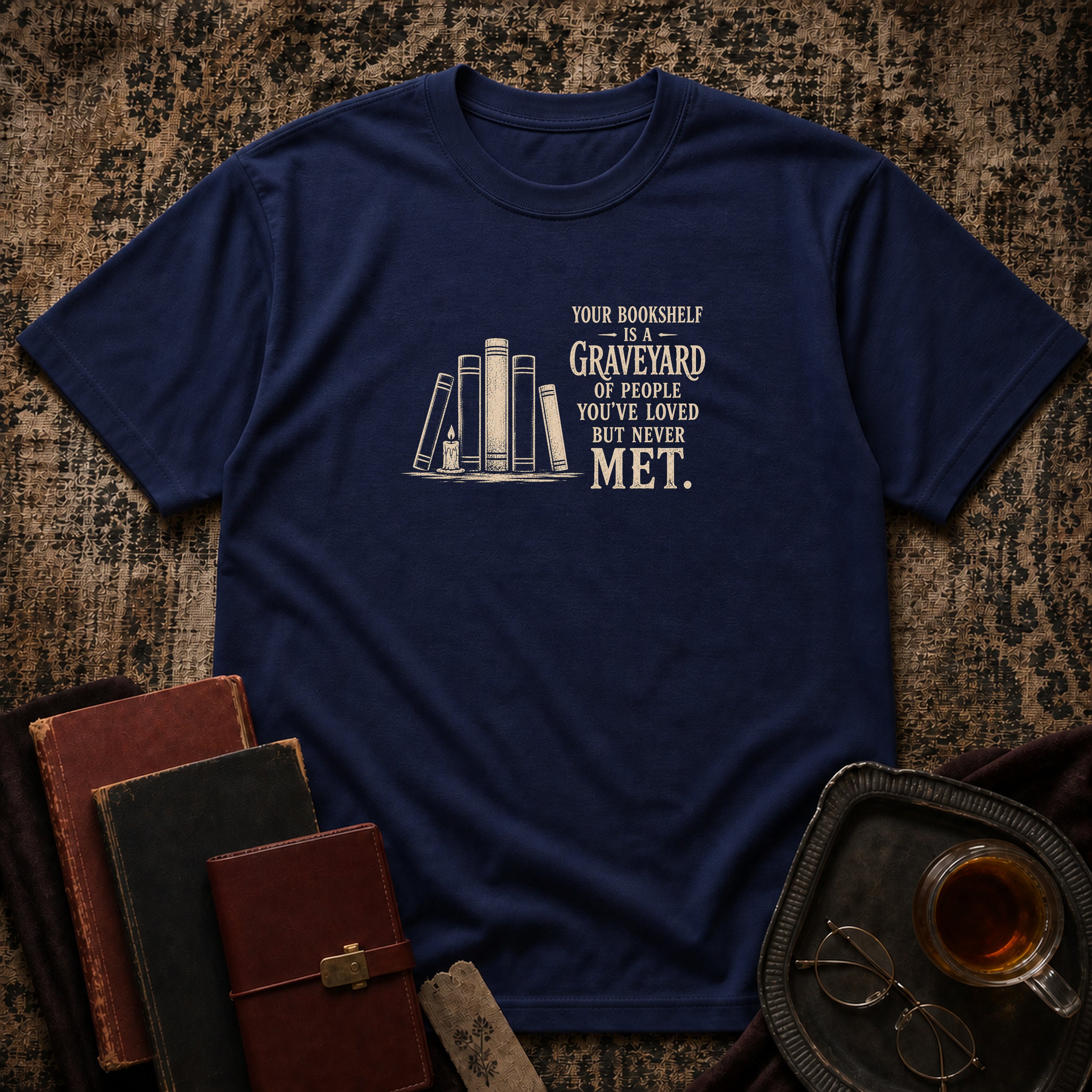 Bookshelf Graveyard T-shirt